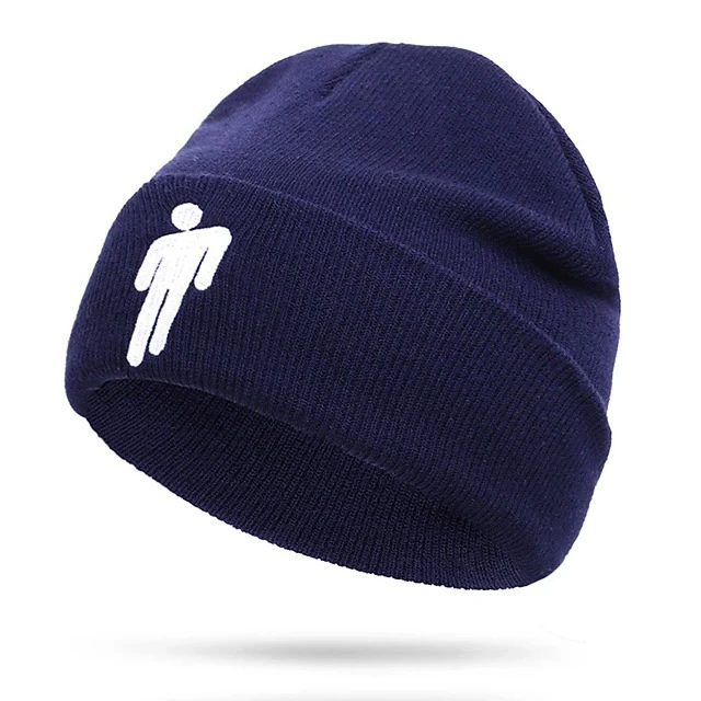 Knit beanie Billie Eilish-style, adjustable unisex hat, multiple colors