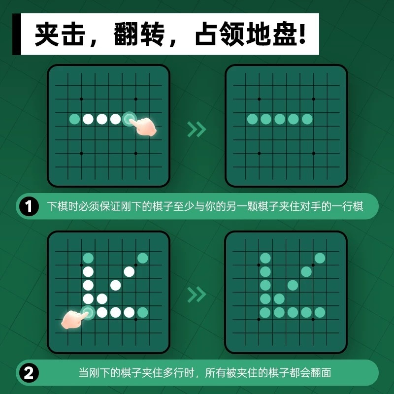 新品计客超级翻转黑白棋儿童益智方块玩具AI智能棋盘一件代发|undefined