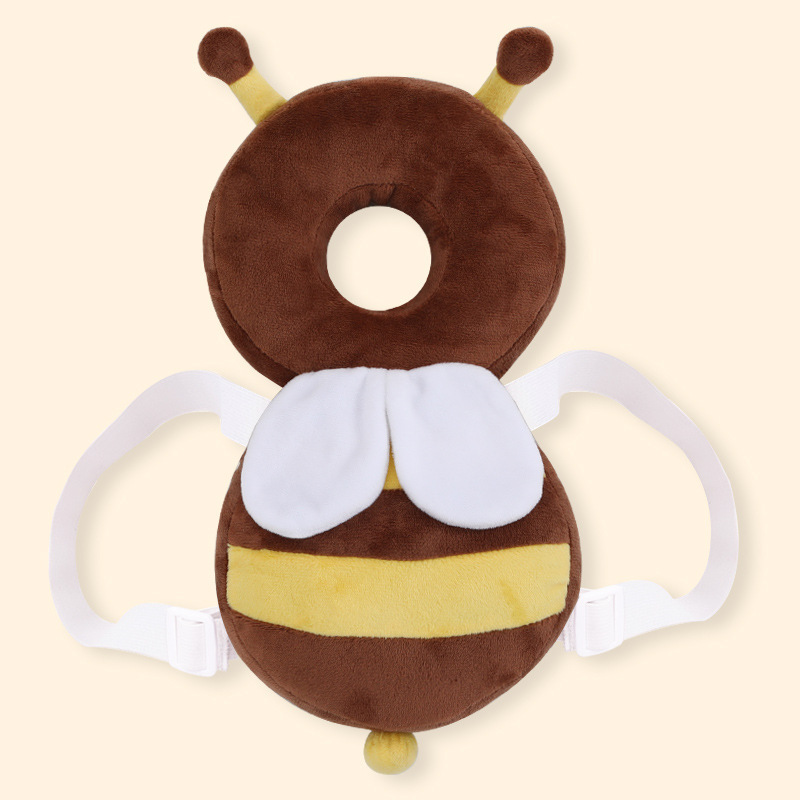 Bebé para aprender a caminar almohada de caída almohada de protección de la cabeza transpirable almohada de protección de la cabeza para bebés pequeños abeja gorra de protección de la cabeza de caída