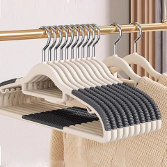 【10个起无痕防滑衣架】家用塑料晾晒衣服架子干湿两用宿舍衣挂