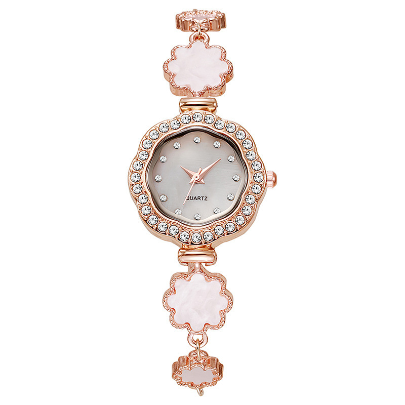 Reloj transfronterizo para estudiantes femeninas, girasol, diamantes, estilo universitario, decoración de esfera pequeña, pulsera perezosa