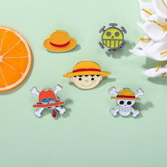 創意骷髏頭帽子炸彈路飛金屬烤漆徽章毛衣外套卡通人物裝飾別針