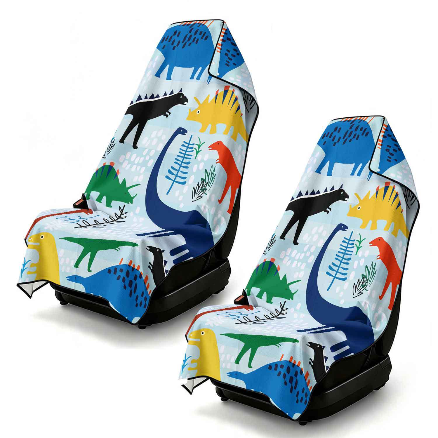 2-piece dual-use car seat cover, ultra-fine fiber, can be used as a beach towel, printed car protective seat cover 6