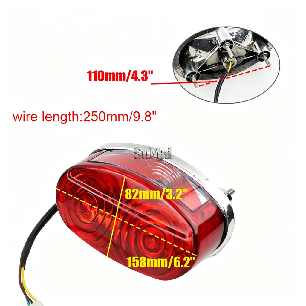 Atv Four-Wheel Beach Vehicle Go-Kart Accessories Big Bull Rear Tail Light Big Dinosaur Night Driving Light Brake Light