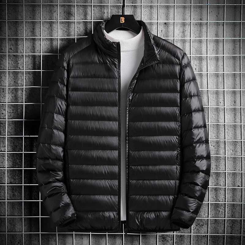 Printable light cotton-padded jacket men's youth short stand collar cotton-padded jacket foreign trade plus size men's cotton-padded jacket men's wholesale