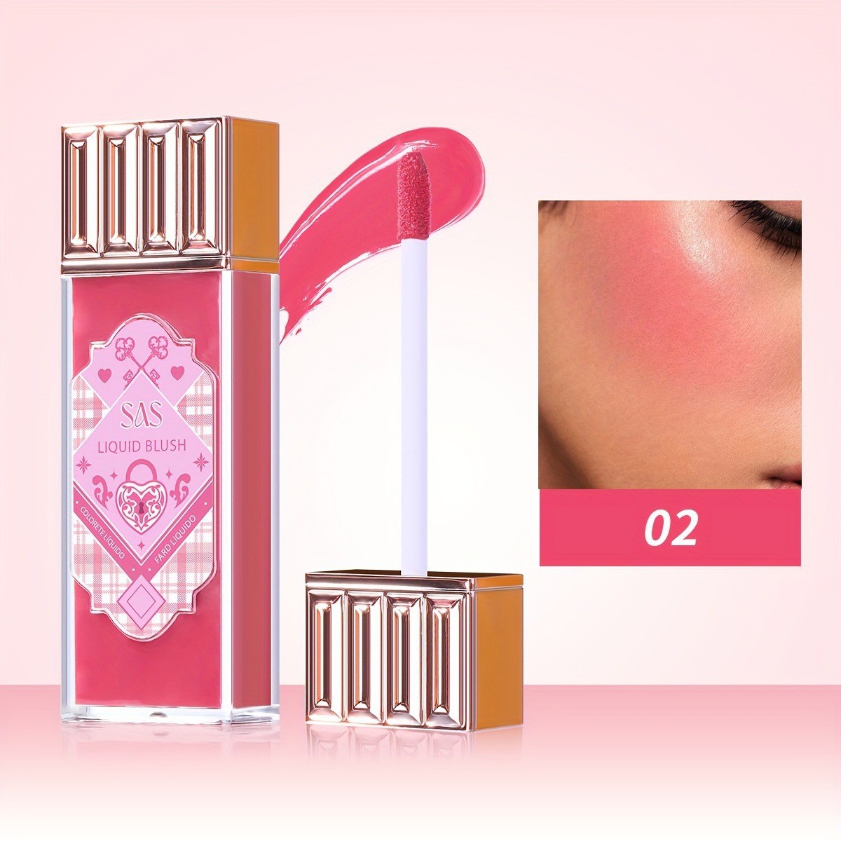 USHAS Europa y los Estados Unidos en stock transfronterizo 4 colores líquido blush impermeable mate labios mejillas doble uso sombra de ojos SAC001