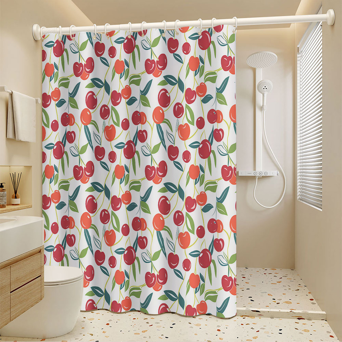 Cross-border Waterproof And Mildew-proof Shower Thickened Bathroom Set, No-drill Partition For Bathroom, Door Curtain,_voghion.com