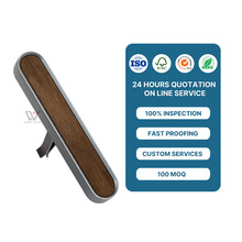 车载香薰空调出风口铝合金胡桃木香薰夹持久淡香定制LOGO跨境厂家