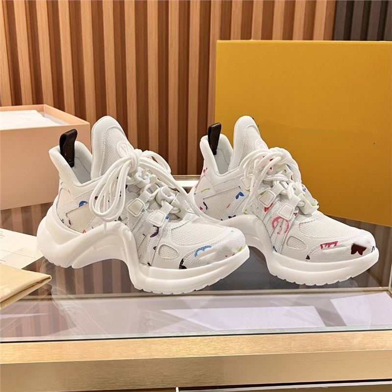 Guangzhou High-End Lujia New Trendy Dad Shoes Bow-Shaped Sneakers Versatile Breathable Women's Shoes Fashion Versatile
