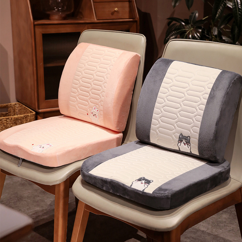 Cool Memory Foam Cushion Office Sedentary Waist Protection Cushion for Pregnant Women Car Waist Pillow Seat Cushion Removable and Washable Summer