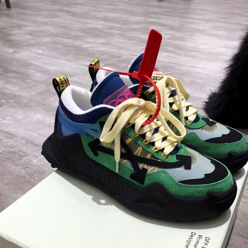 Versión de alta costura off papi zapatos OW color a juego aumento de suela gruesa de corte bajo zapatos deportivos casuales para hombres y mujeres