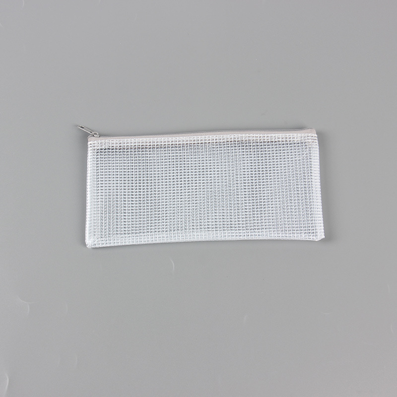 Bolsa de archivo de cremallera de malla de PVC al por mayor bolsa de archivo transparente de impresión multifuncional A4 bolsa de archivo de almacenamiento engrosada