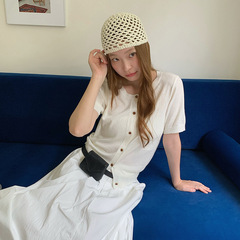 【特价 不退不换】苏奈 25秋女针织圆领2025新款修身防晒薄款外套