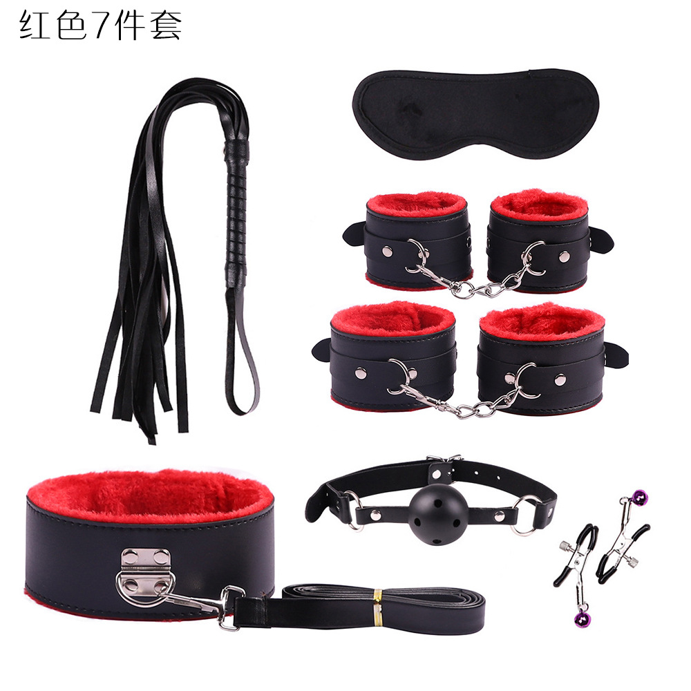SM comercio exterior de 10 piezas de cuero sexy traje de peluche vinculante de 10 piezas juguetes alternativos productos sexuales