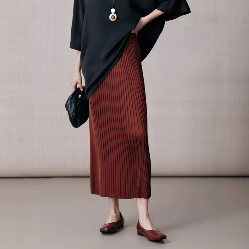 【Special Offer, No Returns or Exchanges】High-Pressure Pleated Fashionable A-Line Pleated Skirt for Women, New Spring/Summer 2026 Long Skirt