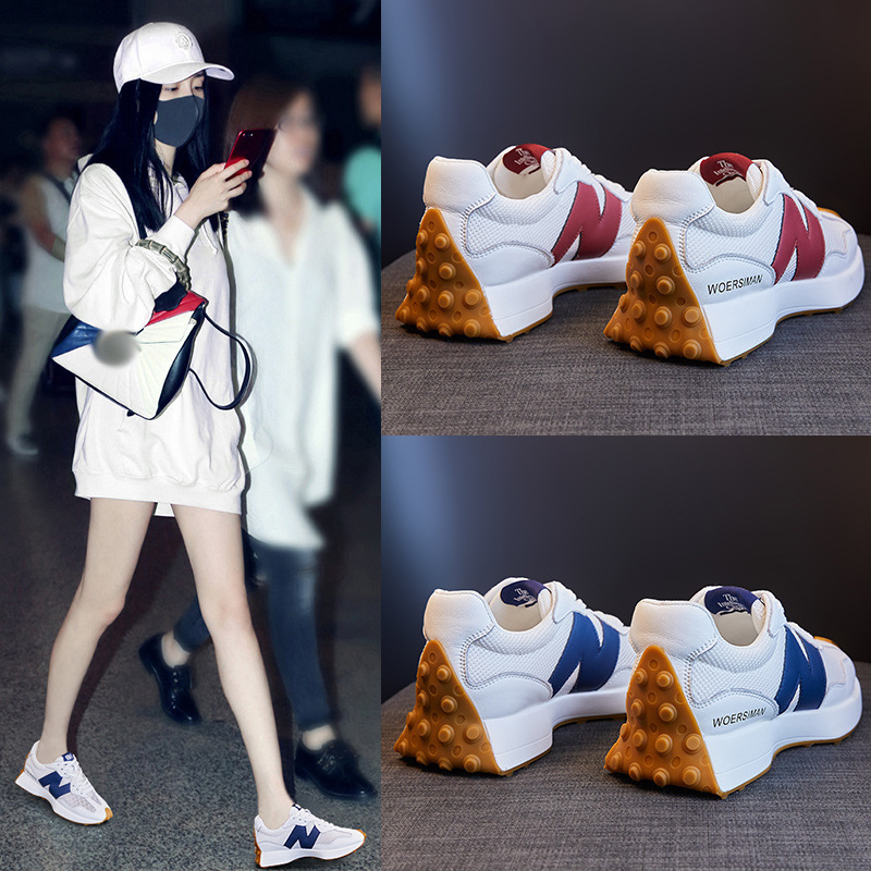 Women's Dad Sneakers Trendy 2021 New Genuine Leather Versatile Internet Celebrity Thick-Soled Casual Sports Shoes 327 Women's Shoes Women's Dad Sneakers Trendy 2021 New Genuine Leather Versatile Internet Celebrity Thick-Soled Casual Sports Shoes 327 Women's Shoes