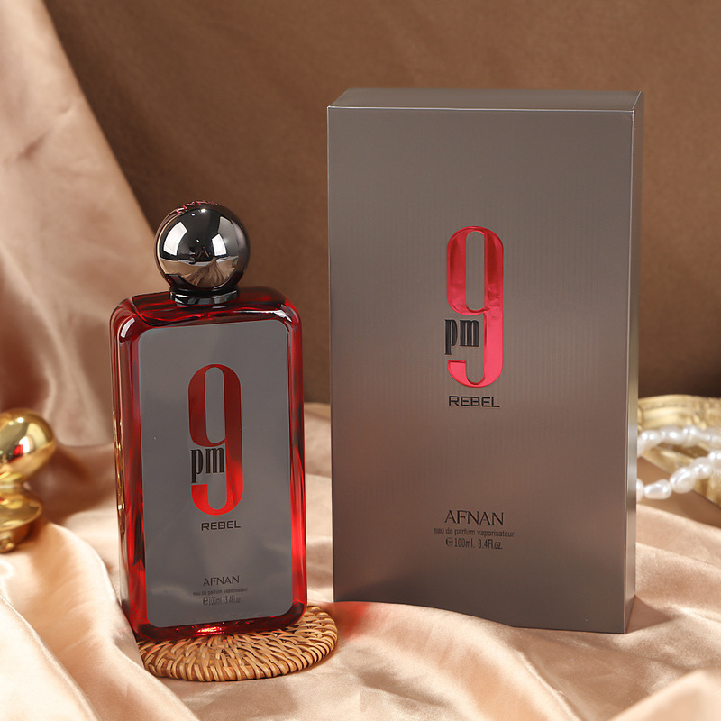High-Quality Metal Cover Gift Box Afnan Rebel 9Pm Cross-Border Popular Men's and Women's Perfume Arabian Dubai