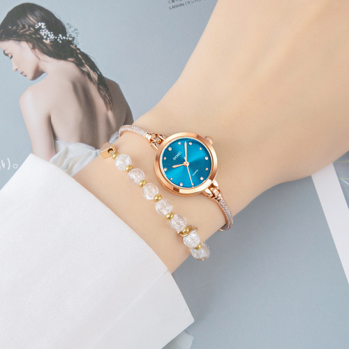 SKMEI Women's Watch Steel Band Women's Watch Small Dial Slim Bracelet Watch Trendy Fashion Quartz Watch