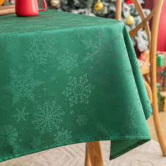 クリスマスの雪の花の暗い紋様のテーブルクロスのレトロなアメリカの祝日の雰囲気のテーブルクロスの長方形のクリスマスの祝日のお茶のテーブルの布