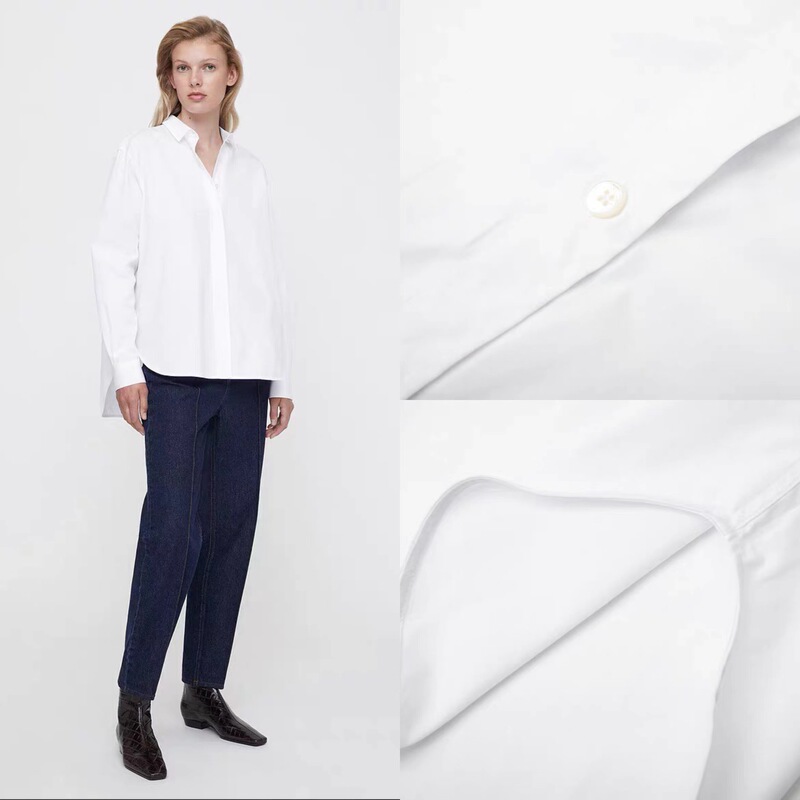 140-Count Cotton Mulberry Silk Women's Cardigan, Combed Pima Cotton, Loose-Fitting Silhouette Top, British Style