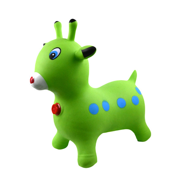 Cartoon painted inflatable music children's baby rocker for jumping…