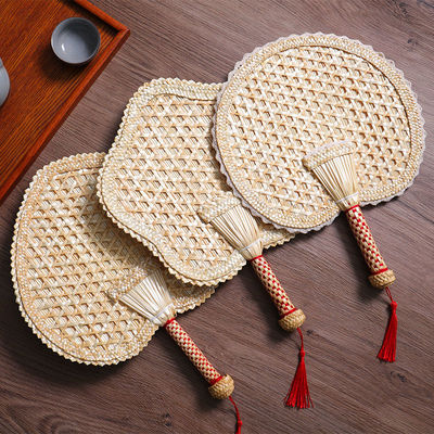 Pushan Straw summer Wheat Hand Fan baby baby Cool air Mosquito repellent household old-fashioned Daigo