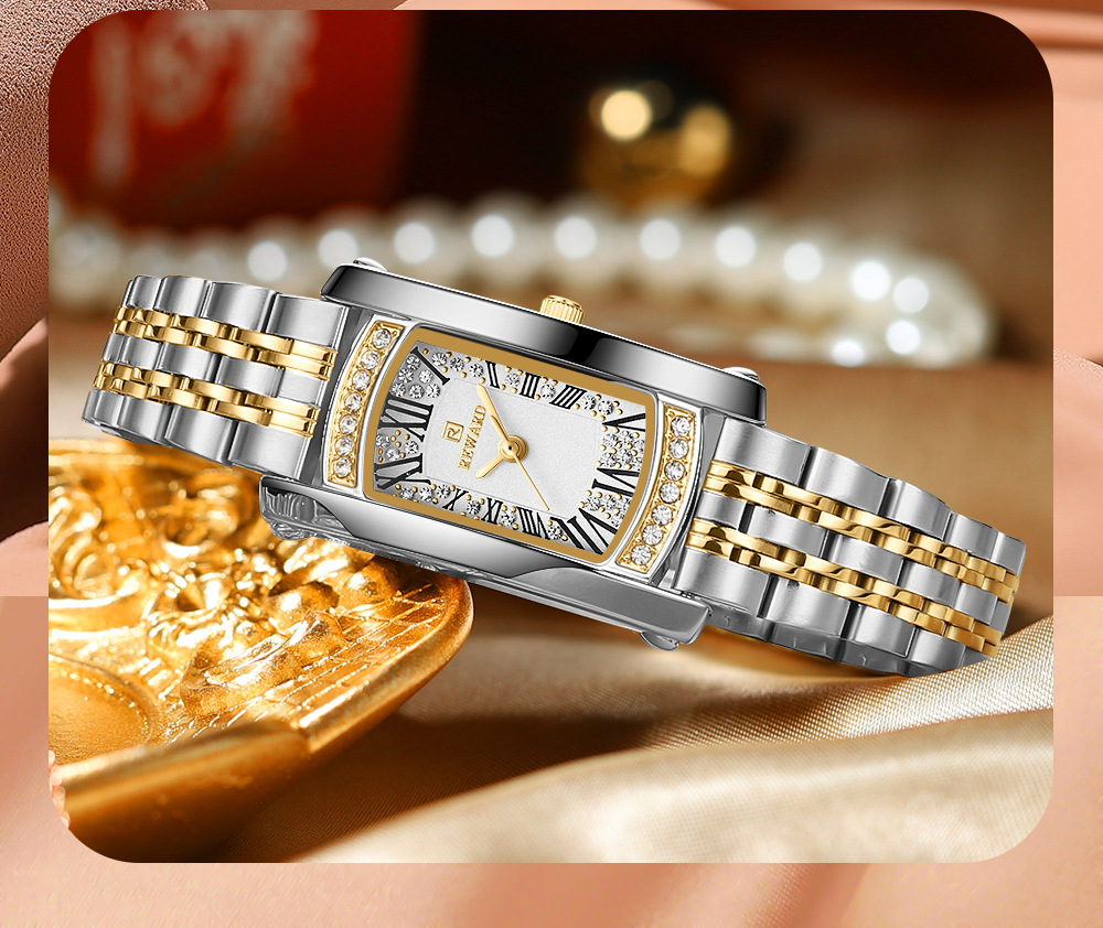 Dames horloge quartz vierkant luxe elegant waterdicht_voghion.com