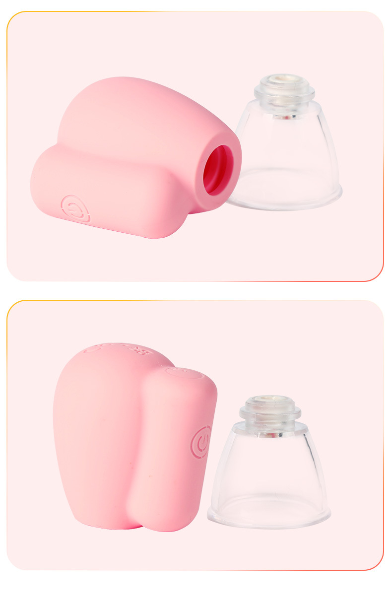 10-Frequency Sucking Breast Stimulator, Silicone Nipple Suction Toy with Button Control, Pair — detail image 41