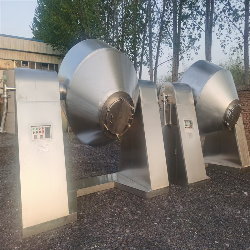 出售二手实验室药用双锥真空干燥机 传导式加热搪瓷双锥干燥机