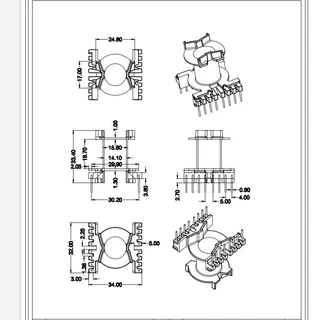 PQ3230C  变压器骨架 电木骨架定制批发