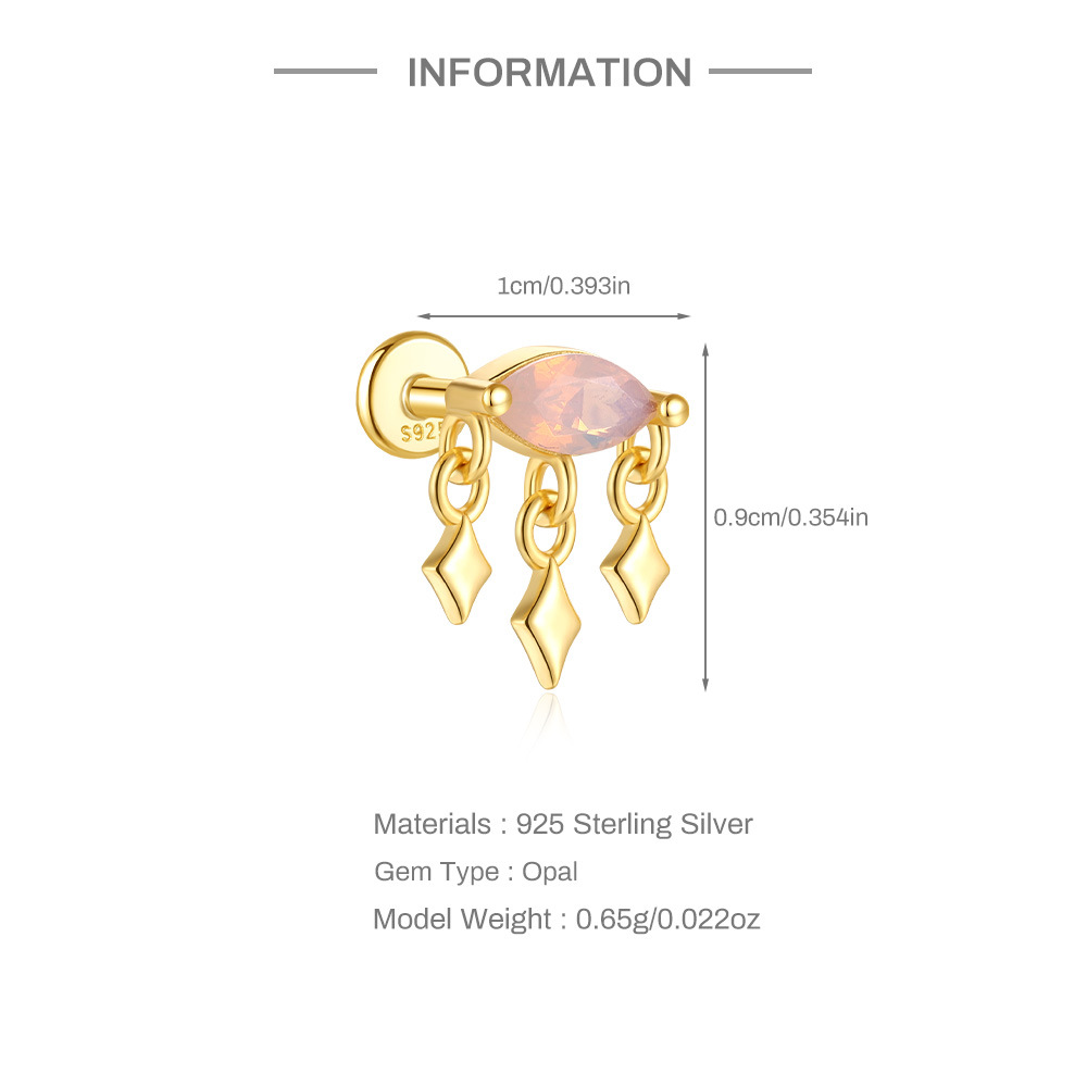 1g Weight Zircon Inlay Material Ear Studs Classification Ear Cartilage Rings & Studs Piercing Type 1 Piece Quantity Daily Occasion 925 Sterling Silver Material Geometric Pattern All Seasons Season Unisex Gender Elegant, Simple Style Style 1 Piece Ear Cartilage Rings & Studs Elegant Simple Style Geometric 925 Sterling Silver Zircon Ear Cartilage Rings & Studs 1