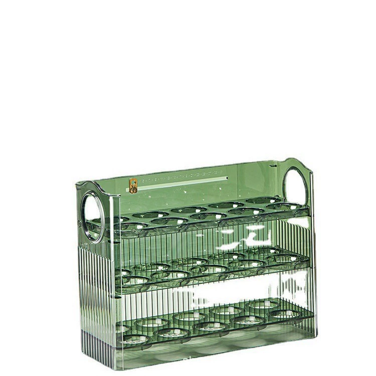 Egg box with side door fresh-keeping box egg storage box kitchen dedicated refrigerator egg tray storage rack flippable