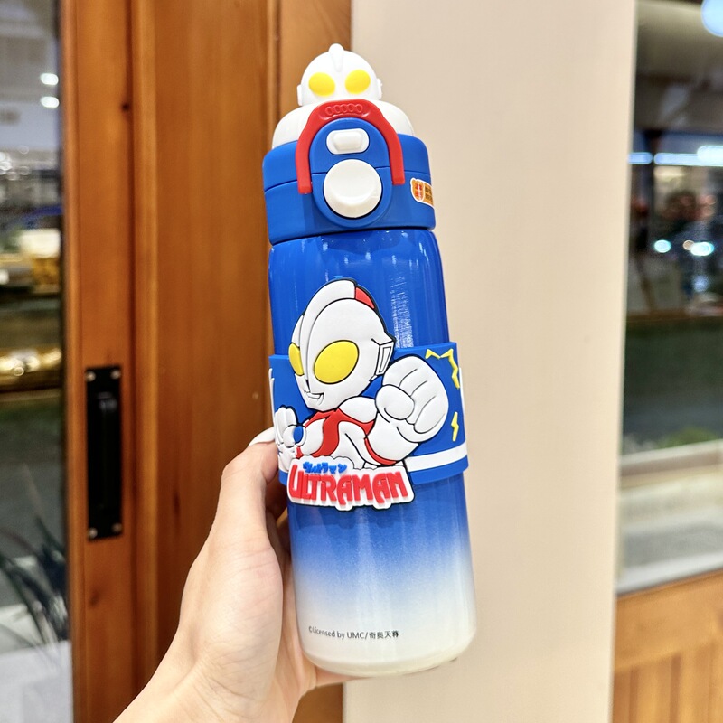 ウルトラマン 子供用魔法瓶カップ 男の子 小学生 特殊子供用ウォーターカップ 2025年新作 ダブルドリンクケトル|undefined
