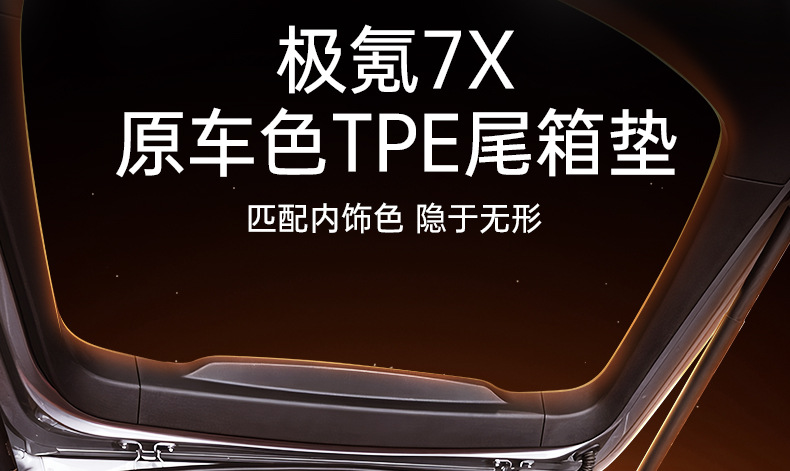 Suitable for Zeekr 7X Trunk Mat Tpe 2025 Model Car Interior Trunk Mat Modification Decorative Accessories Foot Mat Supplies