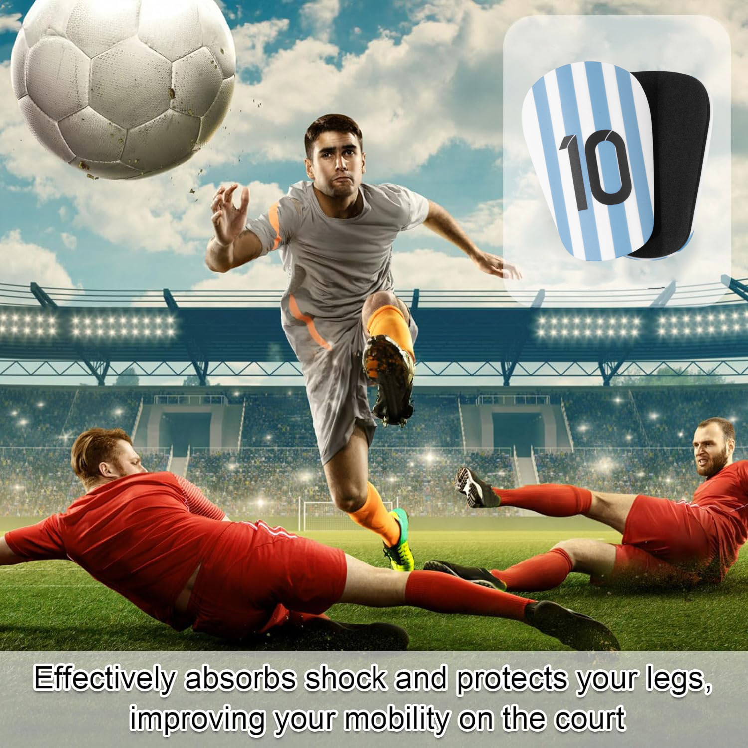 Football Shin Guards For Men And Women, Insert Type Shin Guards For Competition Training, Wear Resistant And Impact Resistant Shinguards Guards_viptrois.com