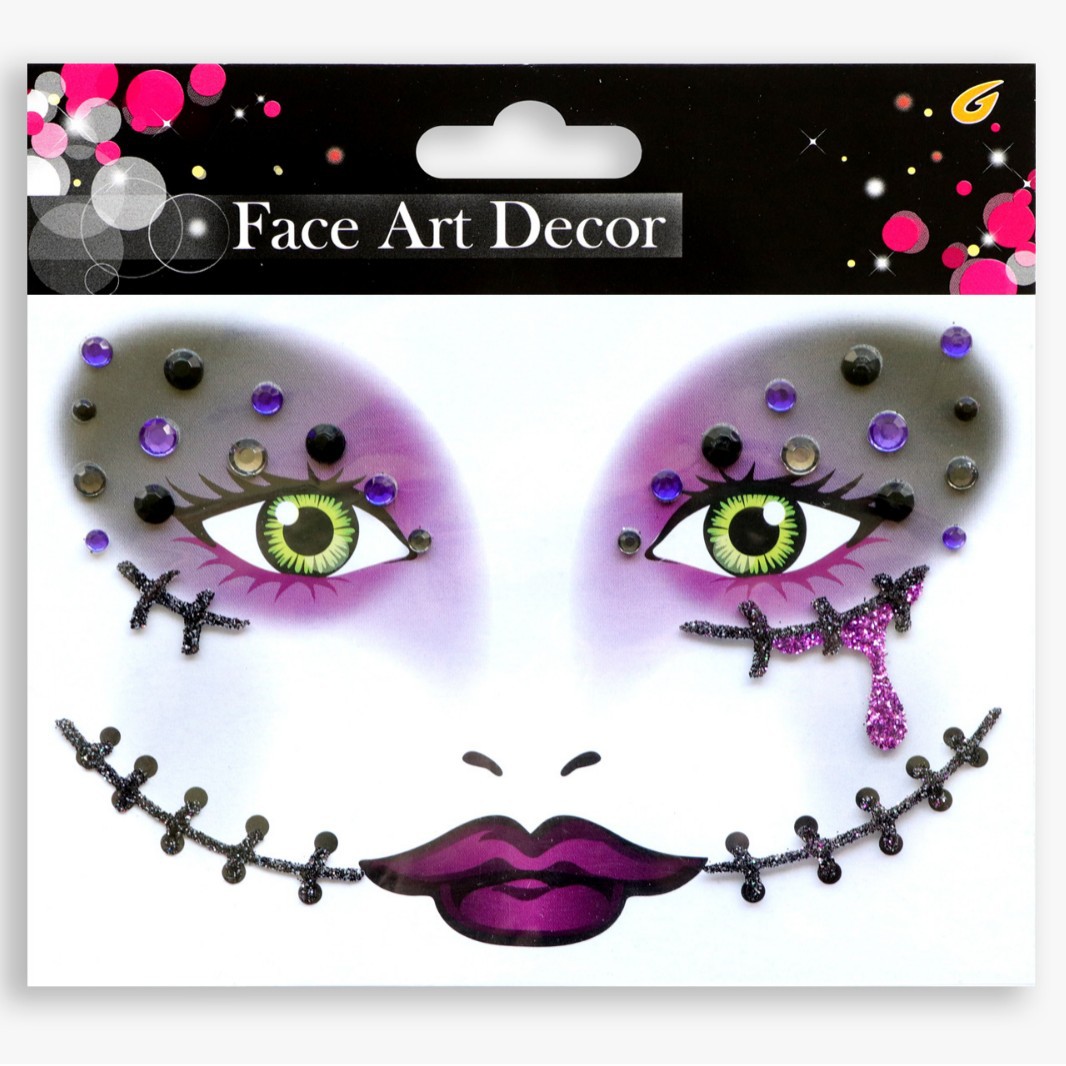 Pegatinas faciales de carnaval de Navidad, fiestas navideñas, pegatinas faciales de diamantes de imitación, diamantes de cebolla verde, maquillaje de escenario, mariposas faciales, brillo, diamantes de cebolla verde