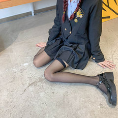 黑色絲襪長筒襪子女日系jk過膝襪夏季薄款透明及膝中筒襪半截高筒