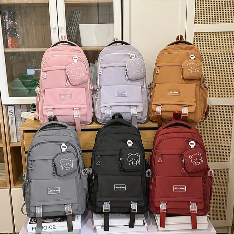 Mochila dulce coreana JIAYISTAR JIAYISTAR original mochila ocio mochila escolar de escuela secundaria
