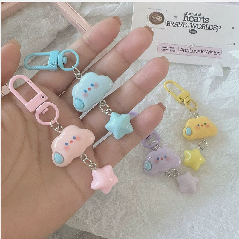 Брелок cute мультяшный рюкзачок-подвеска, держатель карточки, лёгкий подарок (жёлтый/синий/фуксия/фиолетовый)