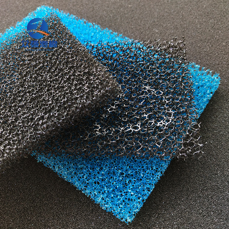 鱼缸净水生化棉蓝色初效过滤网鱼便杂质过滤海绵粗孔过水过滤绵