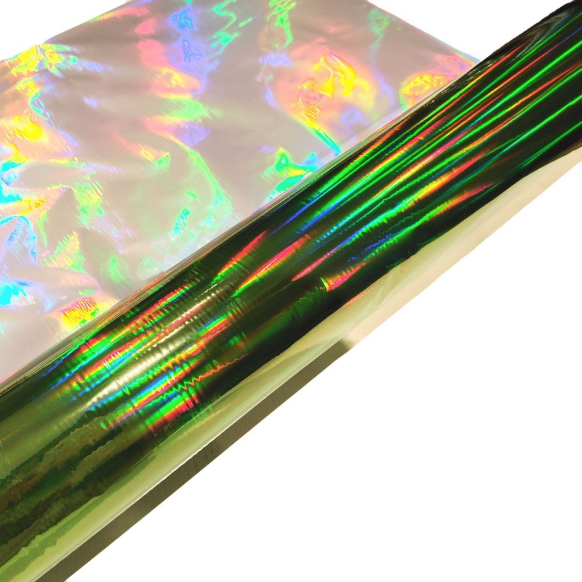 PET绿色素面镀铝转移膜皮革镭射膜耐高温耐水洗烫金金属膜工厂