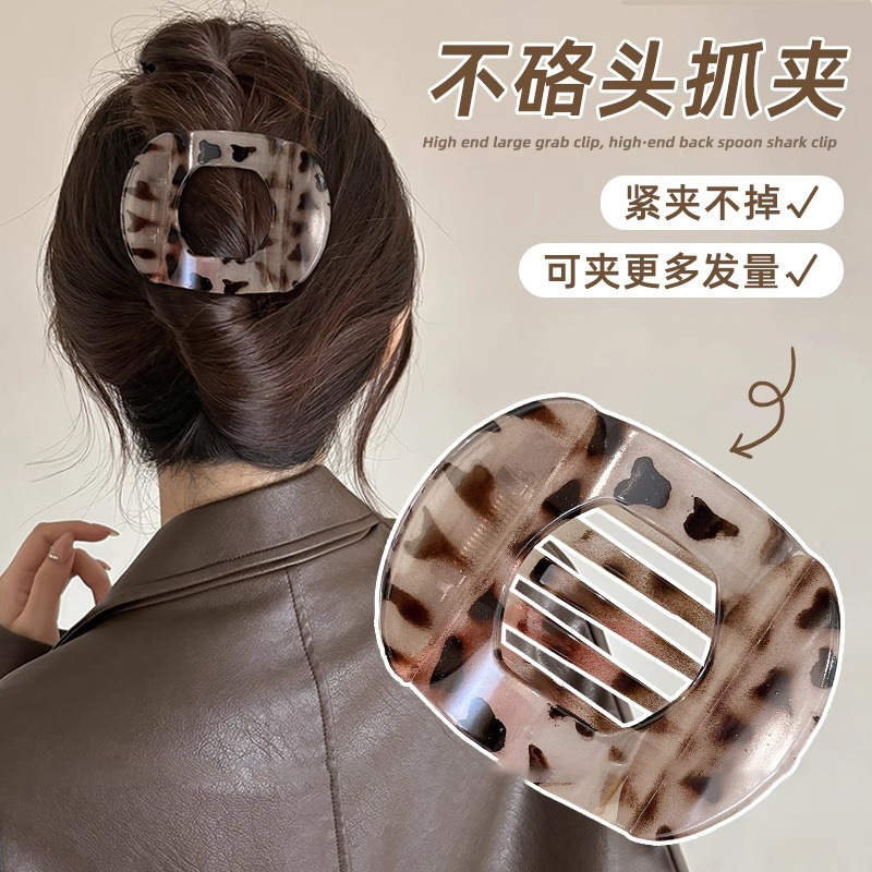 後頭部を満たす湾曲した衝突防止ヘアクリップ、ダックビルクリップ、女性用ヘアクリップ、2025年新作ハーフタイヘアクリップ|undefined