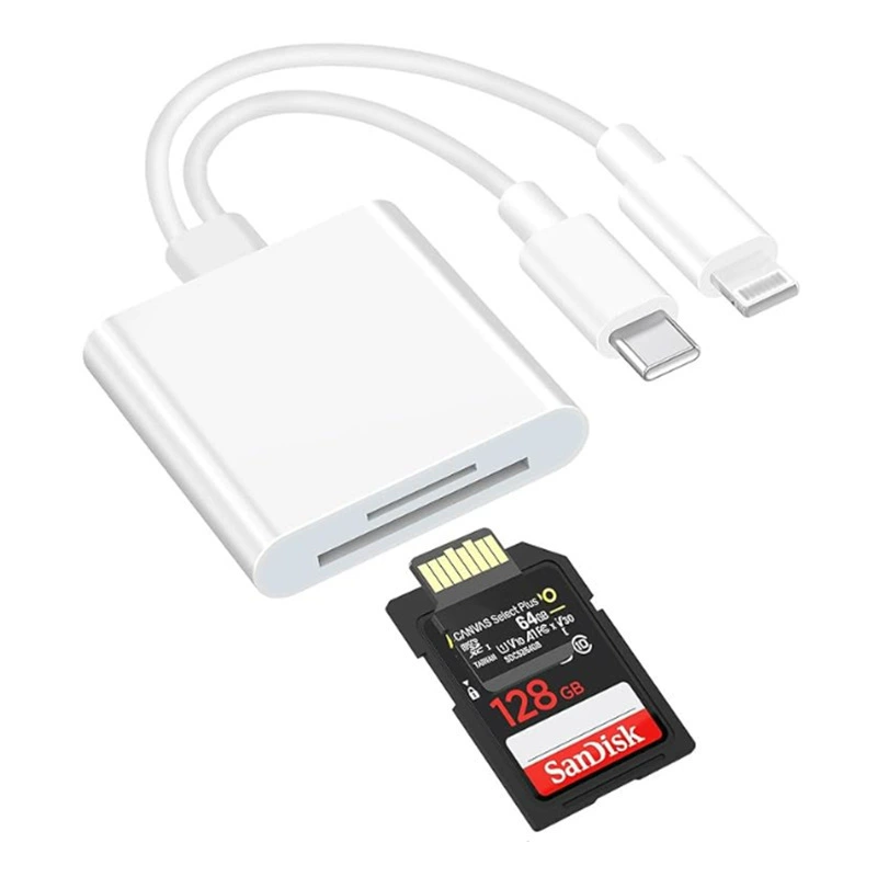 Двухлинейный кард-ридер для мобильного телефона «три в одном», подходит для карт памяти Apple type-c, SD-карта, tf-карта, чтение и запись USB-диска