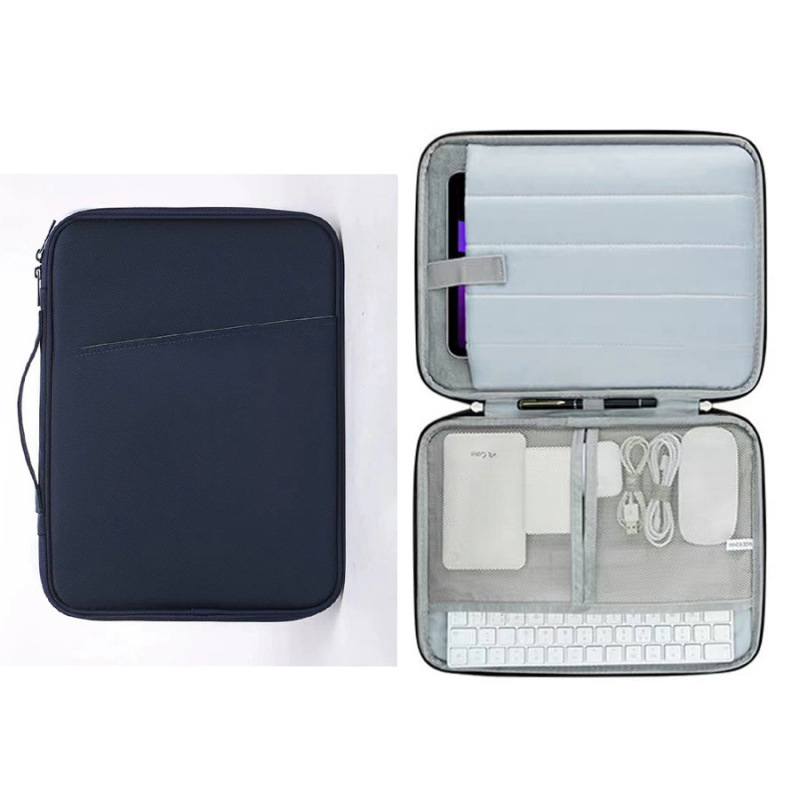 Suitable for Tablet iPad Bag Multifunctional Portable Cosmetics Bag Suitable for Apple Xiaomi Huawei Protective Cover Handbag