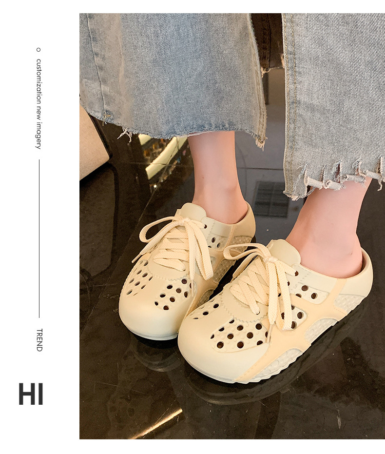 Dép sandal nữ xỏ ngón đế bệt lỗ thoáng khí, quai mềm dễ chịu — EN36 Hạnh chi tiết 16