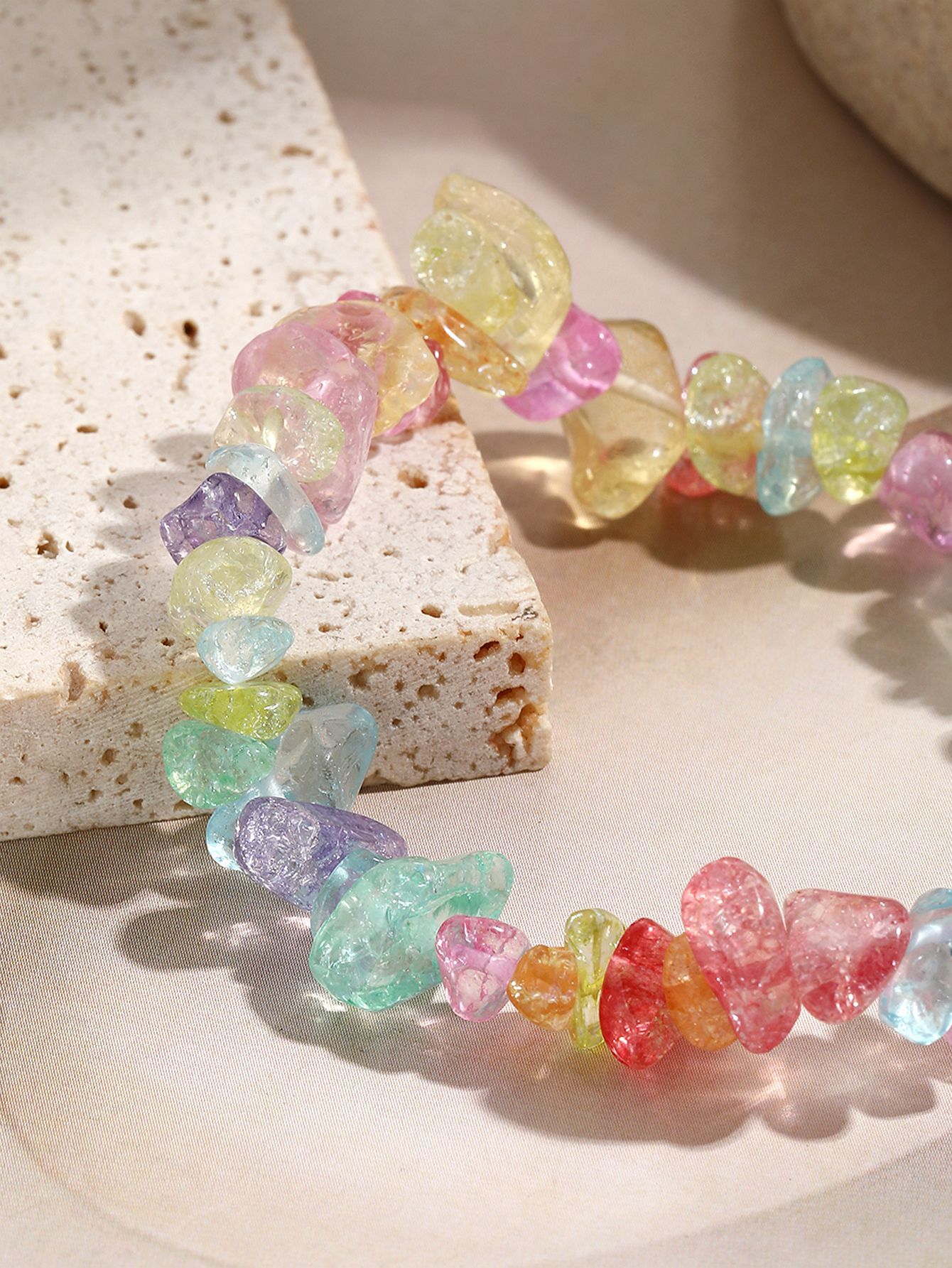 nouveau collier de perles en pierre de couleur collier de clavicule en pierre naturelle accessoires de collier design bijoux de niche_voghion.com