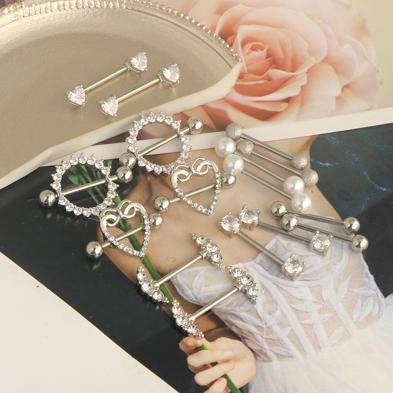 Labret piercing jewelry detail image