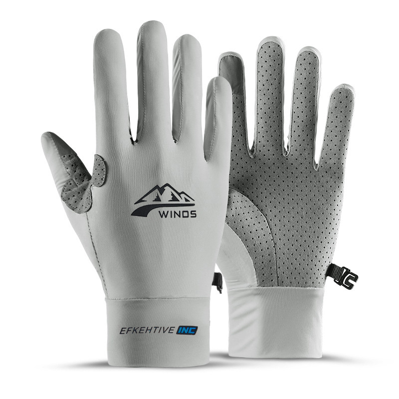 Guantes deportivos absorción de humedad y que absorbe el sudor transpirable resistente al sol pantalla táctil superconductora al aire libre ciclismo hielo Frisbee guantes