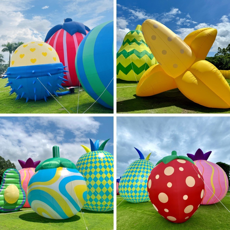 充气巨型水果气模多巴胺草莓香蕉牛油果蔬菜模型农产游乐活动美陈
