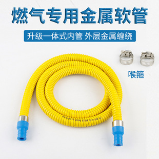 Household armored gas pipe liquefied gas pipe natural gas pipe water heater stove connection metal explosion-proof hose